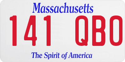 MA license plate 141QB0
