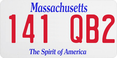 MA license plate 141QB2