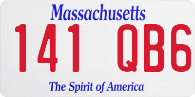 MA license plate 141QB6