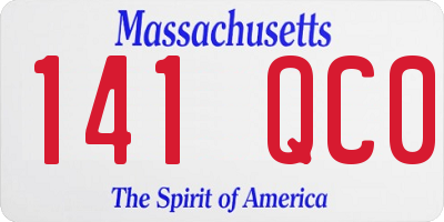 MA license plate 141QC0