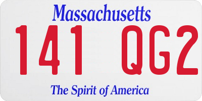 MA license plate 141QG2