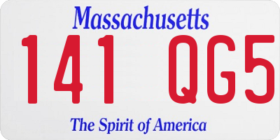 MA license plate 141QG5