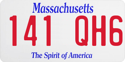 MA license plate 141QH6