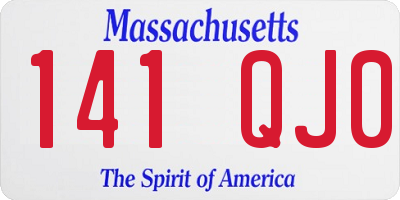 MA license plate 141QJ0