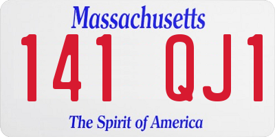 MA license plate 141QJ1