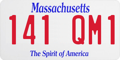 MA license plate 141QM1