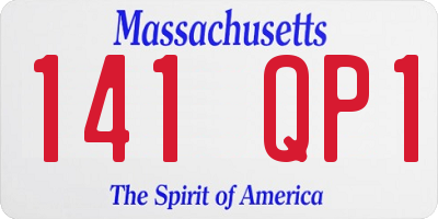 MA license plate 141QP1