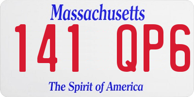 MA license plate 141QP6
