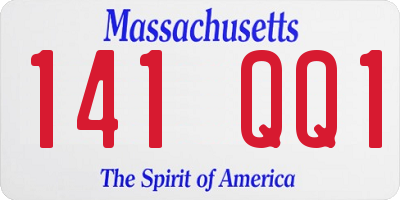MA license plate 141QQ1