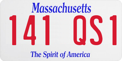 MA license plate 141QS1