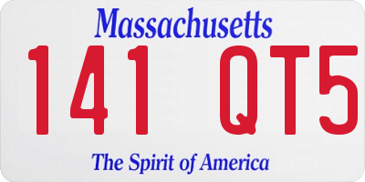 MA license plate 141QT5