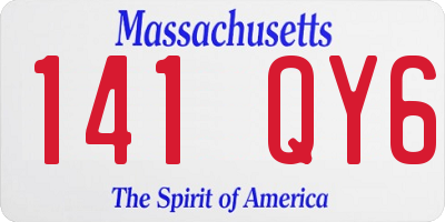 MA license plate 141QY6