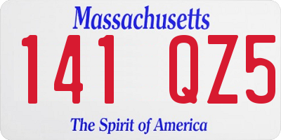 MA license plate 141QZ5