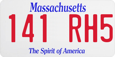MA license plate 141RH5