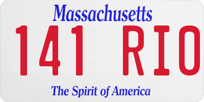 MA license plate 141RI0