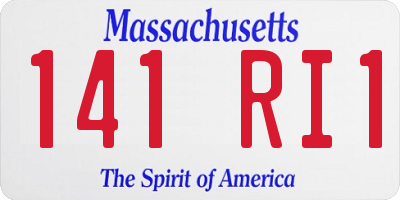 MA license plate 141RI1