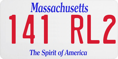 MA license plate 141RL2