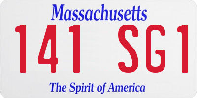 MA license plate 141SG1