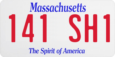 MA license plate 141SH1