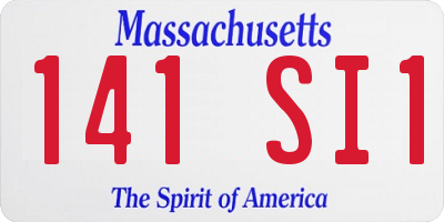 MA license plate 141SI1