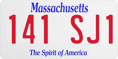 MA license plate 141SJ1