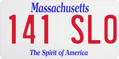 MA license plate 141SL0