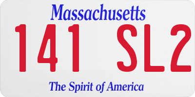 MA license plate 141SL2