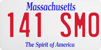 MA license plate 141SM0