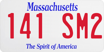 MA license plate 141SM2