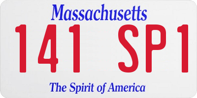 MA license plate 141SP1