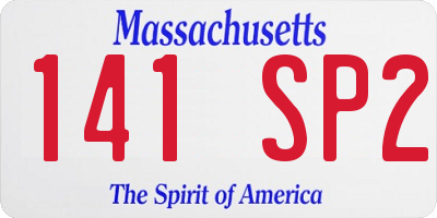 MA license plate 141SP2
