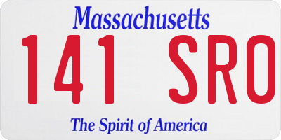 MA license plate 141SR0