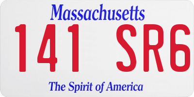 MA license plate 141SR6