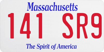 MA license plate 141SR9