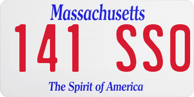 MA license plate 141SS0