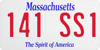 MA license plate 141SS1