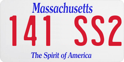 MA license plate 141SS2