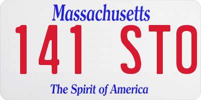 MA license plate 141ST0