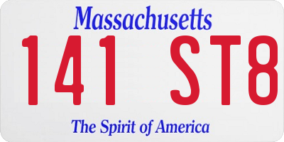 MA license plate 141ST8