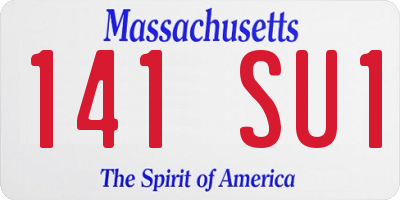 MA license plate 141SU1