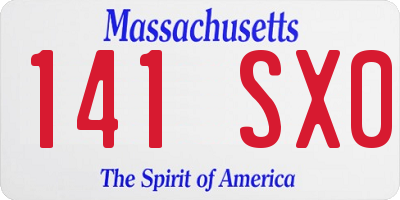 MA license plate 141SX0