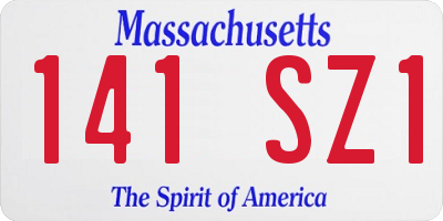 MA license plate 141SZ1