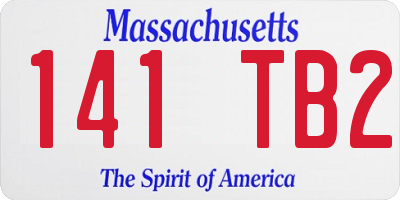 MA license plate 141TB2