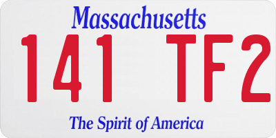 MA license plate 141TF2
