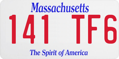 MA license plate 141TF6