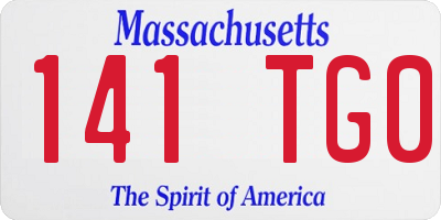 MA license plate 141TG0