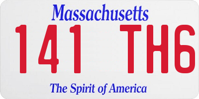 MA license plate 141TH6