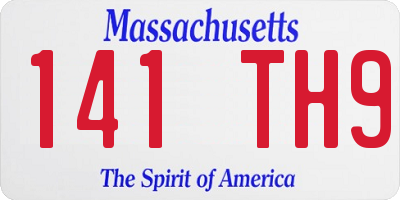 MA license plate 141TH9