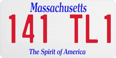 MA license plate 141TL1