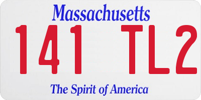 MA license plate 141TL2